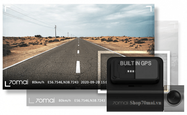 Camera hành trình Xiaomi 70mai A500S tích hợp gps và wifi